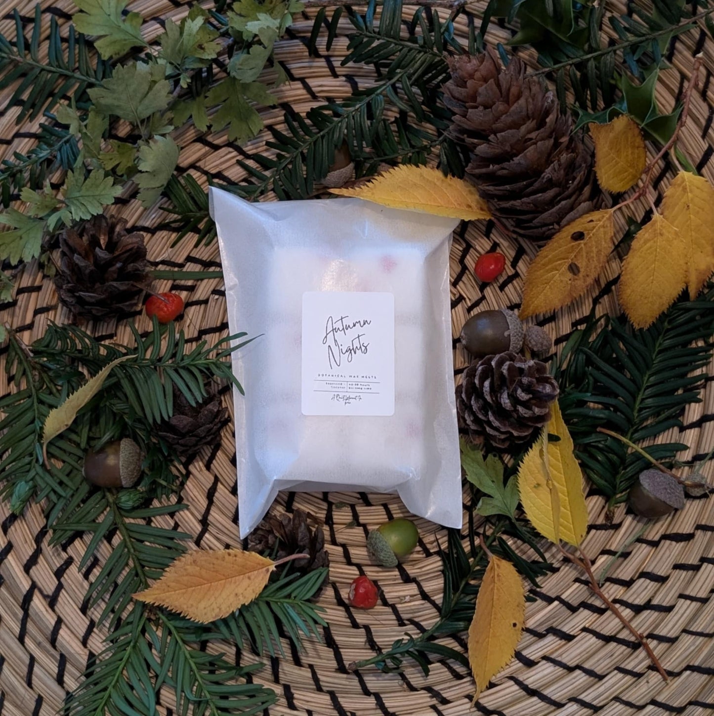 Autumn Nights Wax Melts – Spiced Woods, Amber & Crisp Leaves