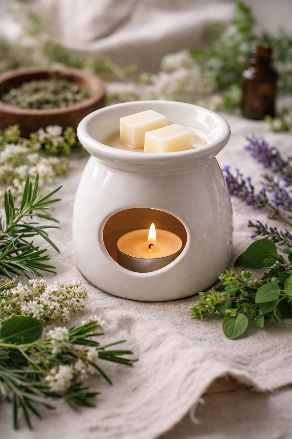 White Ceramic Wax Burner