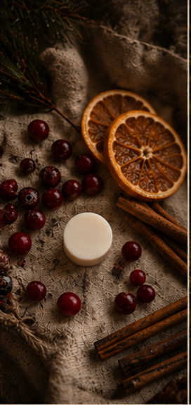 Cranberry, Orange & Cinnamon Wax Melts – Spiced Fruits & Festive Citrus | Rapeseed & Coconut Wax